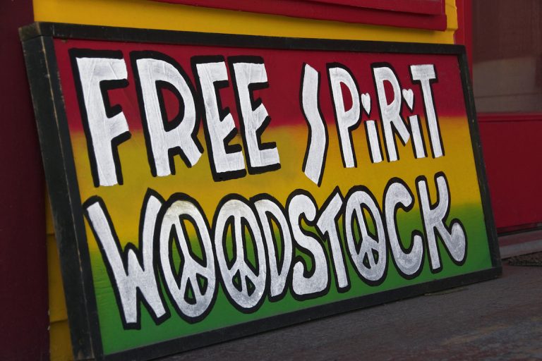 FREE SPIRIT WOODSTOCK handpainted sign