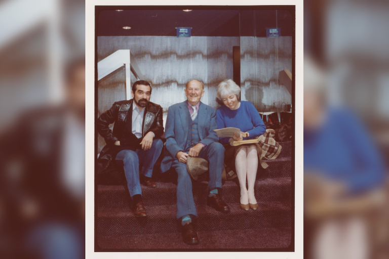 Photo of Martin Scorsese, Michael Powell, and Thelma Schoonmaker